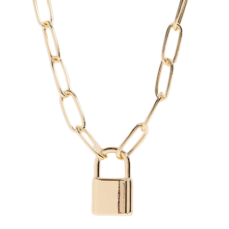 ASOS gold padlock chain