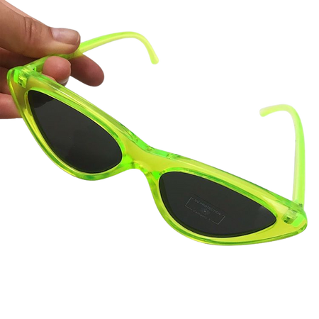 neon green cat eye sunglasses - Google Search