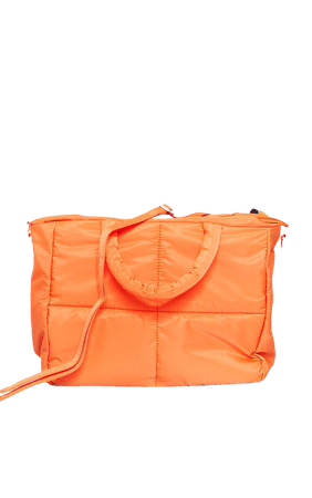 Orange Borg Trim Nylon Tote Bag | Accessories | PrettyLittleThing USA