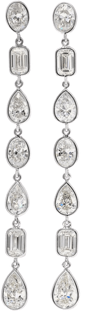 White gold 18-karat white gold diamond earrings | Martin Katz | NET-A-PORTER