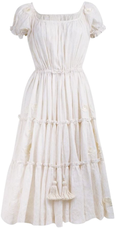 white prairie dress