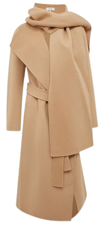Reiss Valentina Wool Scarf Blindseam Longline Coat | REISS USA