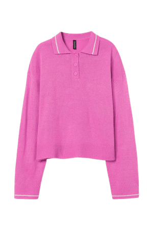 Collared Sweater - Cerise - Ladies | H&M US