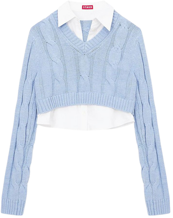 Shop Staud Duke Layered Cropped Sweater | Saks Fifth Avenue