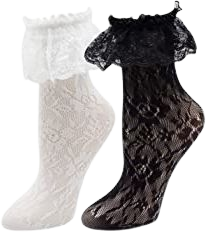Amazon.com: Leg Avenue Women's Ruffle Cup Lace Anklet Socks, White, One Size : Leg Avenue: Clothing, Shoes & Jewelry