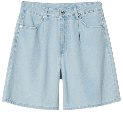 Long denim Bermuda shorts - Denim - Woman | Bershka