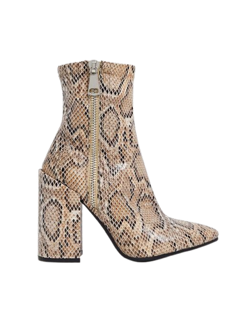 Public Desire Renzo snake block heeled sock boots | ASOS