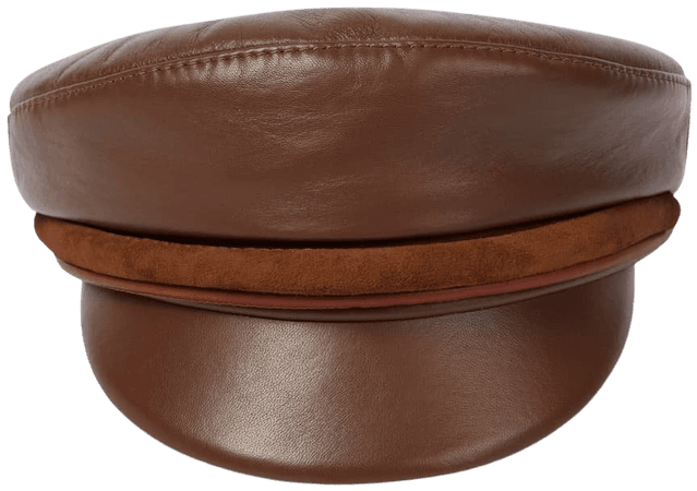 Ruslan Baginskiy Leather baker boy cap