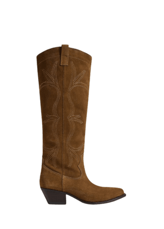 Cowboy leather boots - Woman | Mango Czech Republic