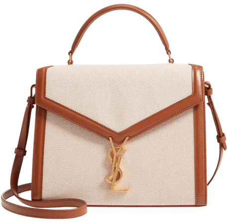 Saint Laurent Medium Cassandre Canvas & Leather Shoulder Bag | Nordstrom