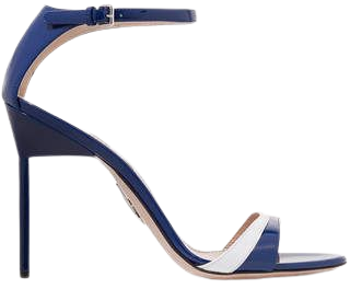 Two-tone Patent-leather Sandals - Navy