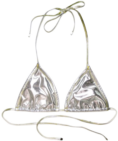 silver bikini top