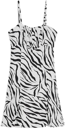 Printed strappy mini dress - Dresses - Woman | Bershka