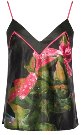 Water Droplet Woven Satin Nightwear Cami | Karen Millen