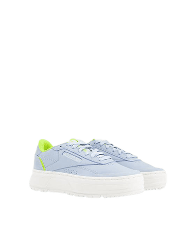 Reebok Club C Double Geo sneakers in gray and white | ASOS