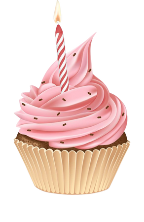 Birthday Candle Cupcake Royalty Free Vector Image