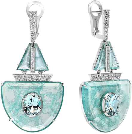 Portafortuna aquamarine earrings