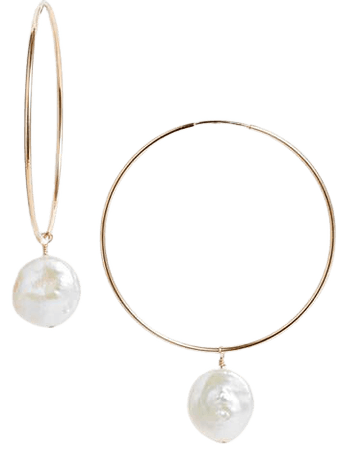 Set & Stones Sierra Pearl Hoop Earrings | Nordstrom