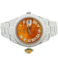 Rolex Orange face Iced out - Google Search
