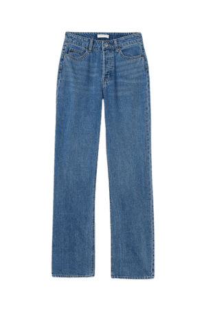 Straight High Jeans - Dark denim blue - Ladies | H&M US