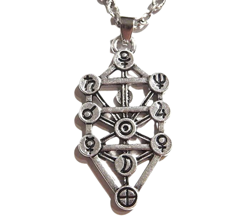 Amazon.com: Sephiroth Tree of Life Occult Kabbalah Silvertone Astrological Pendant Chain Necklace: Clothing, Shoes & Jewelry