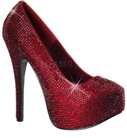 ruby red pumps