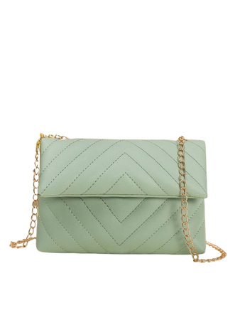 Quilted Pattern Chain Flap Square Bag | SHEIN USA