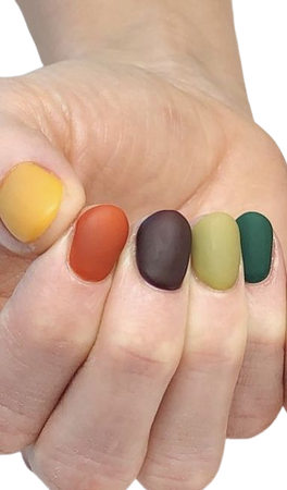 multi color fall nails