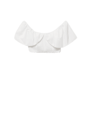 Cropped cotton blouse - Women | Mango USA
