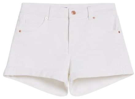 Roll-up denim shorts - New - Women | Bershka