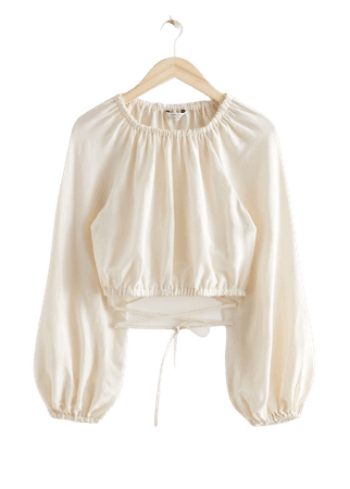 Voluminous Crop Top - White - Tops & T-shirts - & Other Stories US