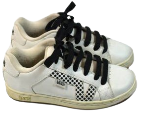 Vintage Sneakers Polka Dot Sneakers Skate Board Sneakers White | Etsy