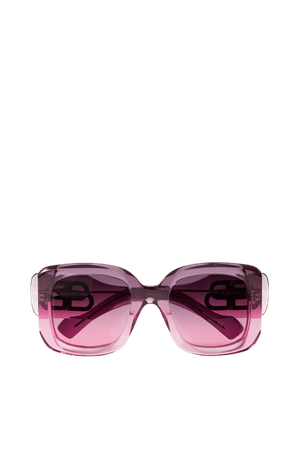 Pink Paris oversized square-frame dégradé acetate sunglasses | Balenciaga | NET-A-PORTER