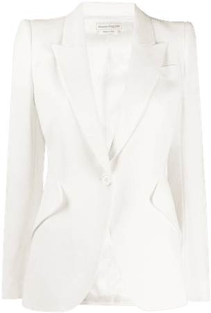 Alexander McQueen structured shoulder blazer - FARFETCH