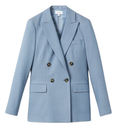 Reiss June Tencel Blend Double Breasted Suit Blazer | REISS USA