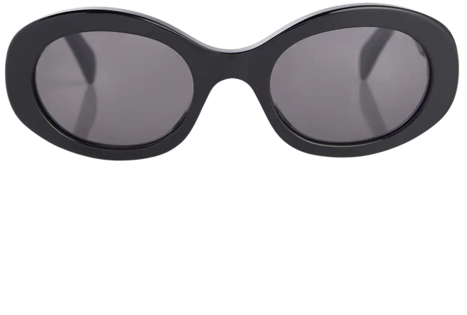 Triomphe 01 Oval Sunglasses in Black - Celine Eyewear | Mytheresa