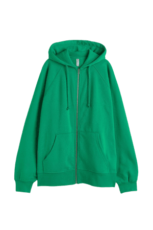 Oversized Hooded Jacket - Green - Ladies | H&M US