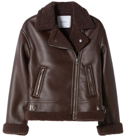 Faux leather double-sided biker jacket - New - Woman | Bershka