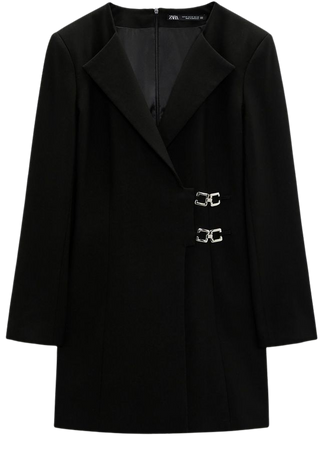 SIDE BUCKLE BLAZER DRESS - Black | ZARA United States