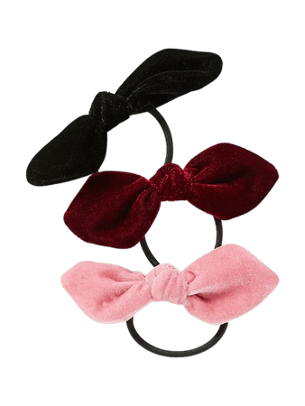 Velvet-Bow Elastic Hair Tie 3-Pack for Women | Old Navy