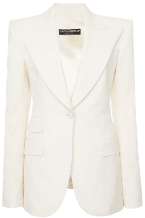 Peaked Wool-Blend Blazer By Dolce & Gabbana | Moda Operandi