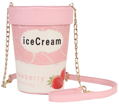 strawberry ice cream bag
