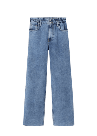 Wideleg jeans elastic waist - Women | Mango USA