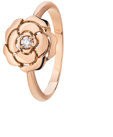 Extrait de Camélia ring - 18K pink gold, diamond - J11662 - CHANEL