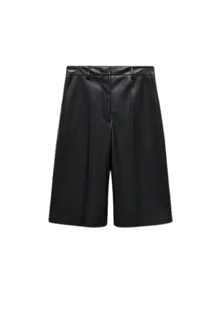 Leather effect bermuda shorts - Women | Mango USA