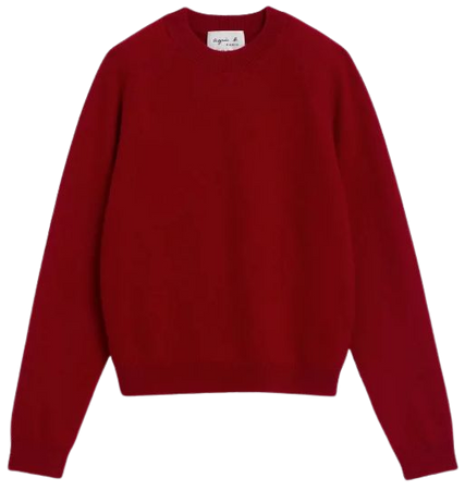 Neige red sweater in cashmere | agnès b.