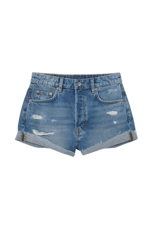 Denim Shorts High Waist - Denim blue - Ladies | H&M US