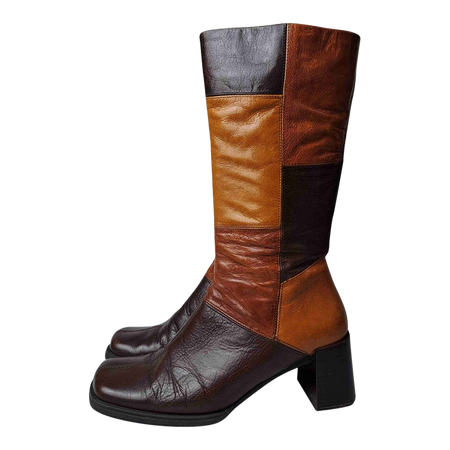 Margaux Patchwork Leather Boots