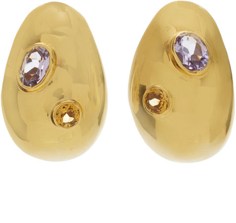 Mini Arp Gold-Plated Brass Earrings By Lizzie Fortunato | Moda Operandi