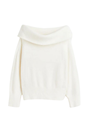 Off-the-shoulder Sweater - Cream - Ladies | H&M US